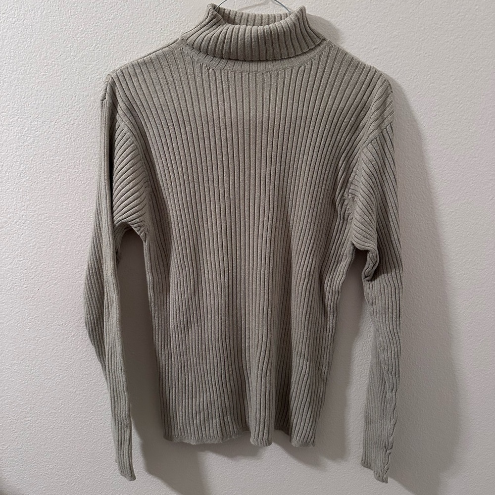 Vintage Brandini ribbed oatmeal turtleneck